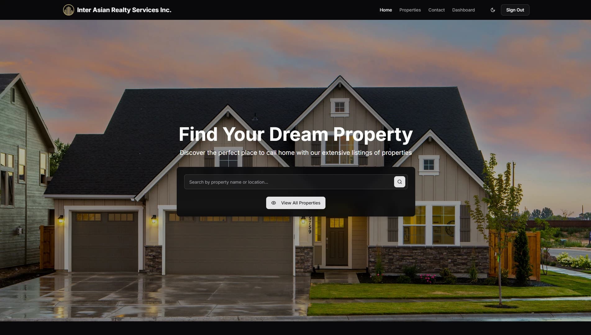Inter Asian Realty - Real estate property listing and management website for the agents and clients of the Inter Asian Realty Services Inc.